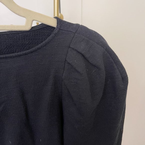AG Adriano Goldschmied Walker Puff Sleeve Black Sweatshirt Sweater, Size… - Picture 7 of 10